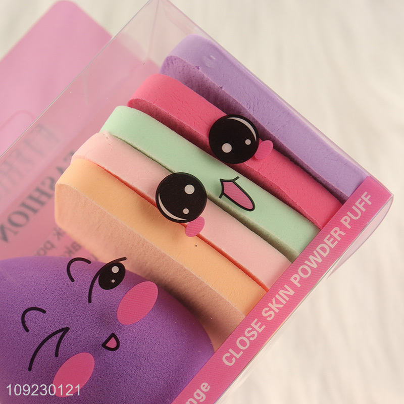 Popular products multicolor skin-friendly makeup sponge cosmetic puff set