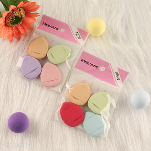 New arrival 4pcs multicolor mini makeup sponge cosmetic puff for sale