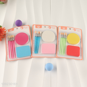 Popular products girls makeup tool eye shadow stick cosmetic puff set