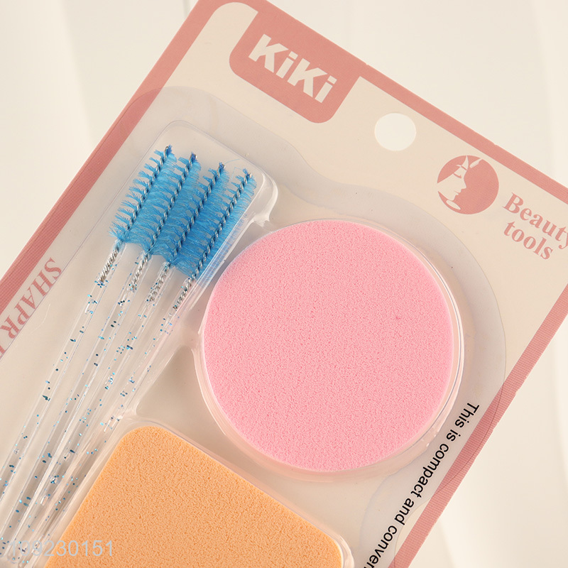 Good selling professional makeup tool eyelash curler makeup cosmetic puff set