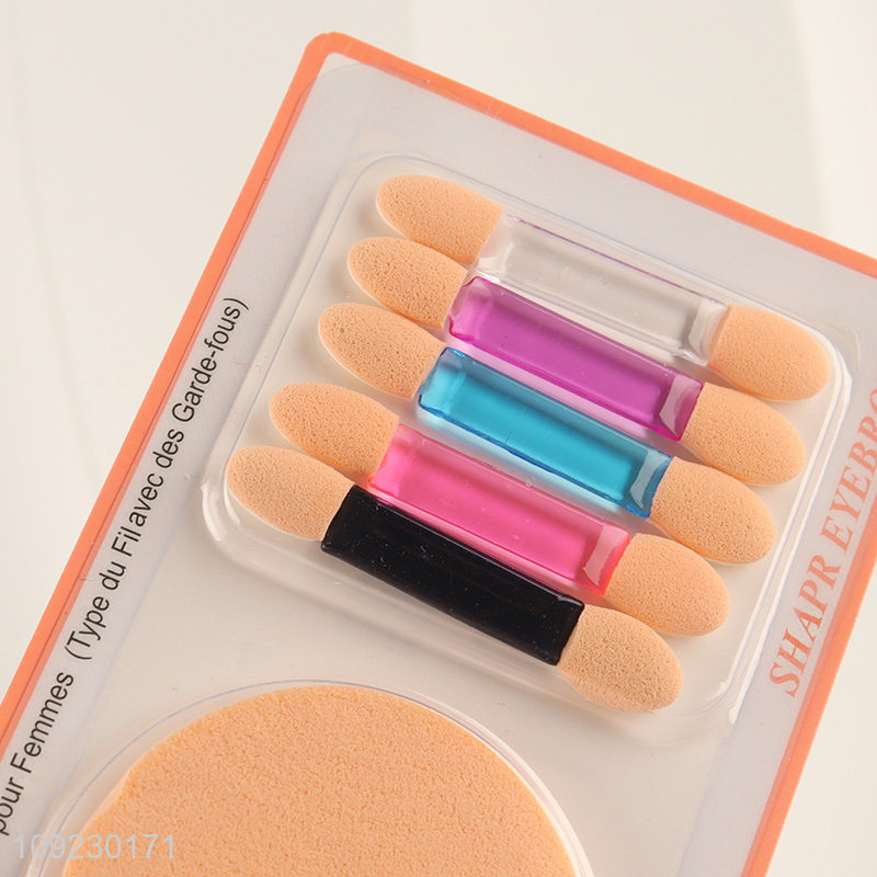 China supplier professional mini eyelash curler round makeup cosmetic puff set