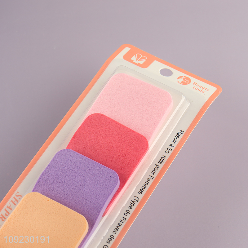 Top products 4pcs multicolor makeup puff cosmetic sponge for makeup tool