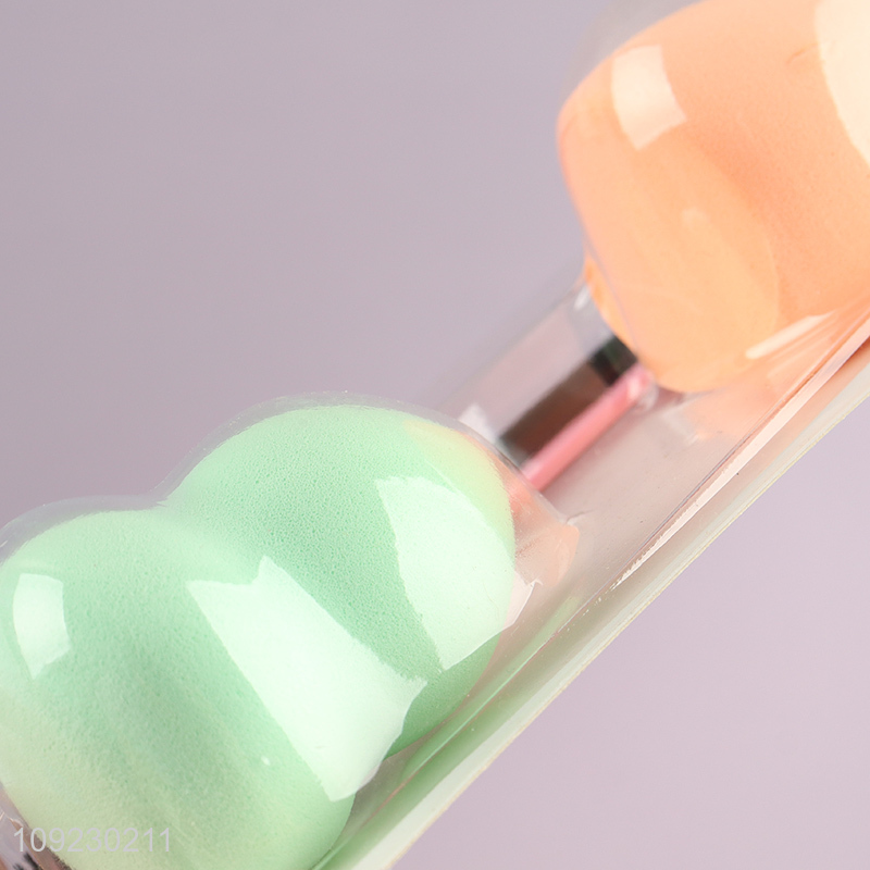 China supplier 3pcs makeup tool eyebrow brush cosmetic puff set for sale