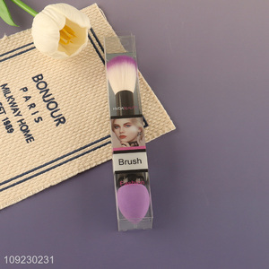 Hot products double-headed professional makeup brush cosmetic puff for sale