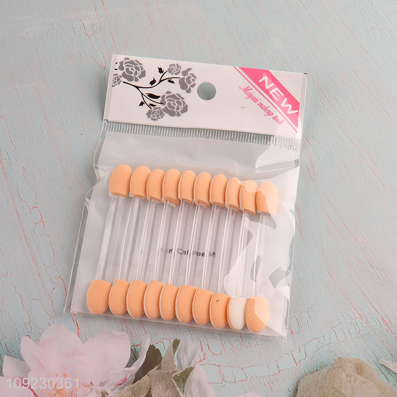 Good price double-headed 10pcs professional makeup tool disposable eye shadow stick