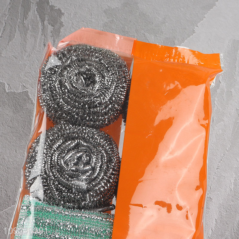 New Arrival 8PCS Dish Sponge and Steel Wool Scrubber Set for Kitchen