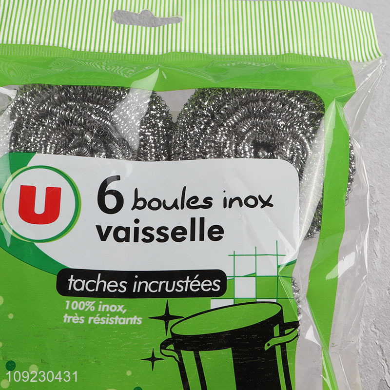 Hot Selling 6PCS Dish Sponge and Steel Scrubber Set for Kitchen Cleaning