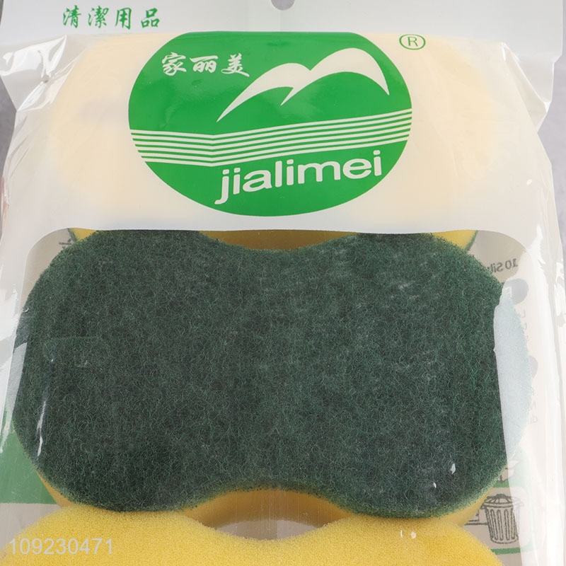 New Arrival 4PCS Heavy Duty Scrub Sponges Scouring Pads for Dishes Cleaning
