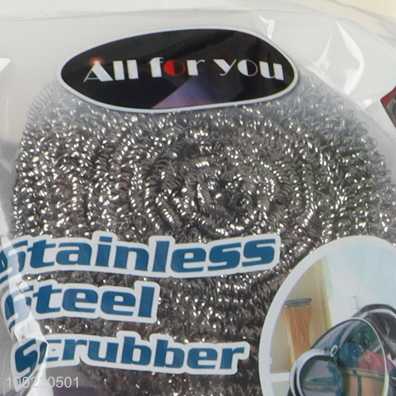 Good Quality 2PCS Stainless Steel Wool Scrubbers Kitchen Dish Scrubbers