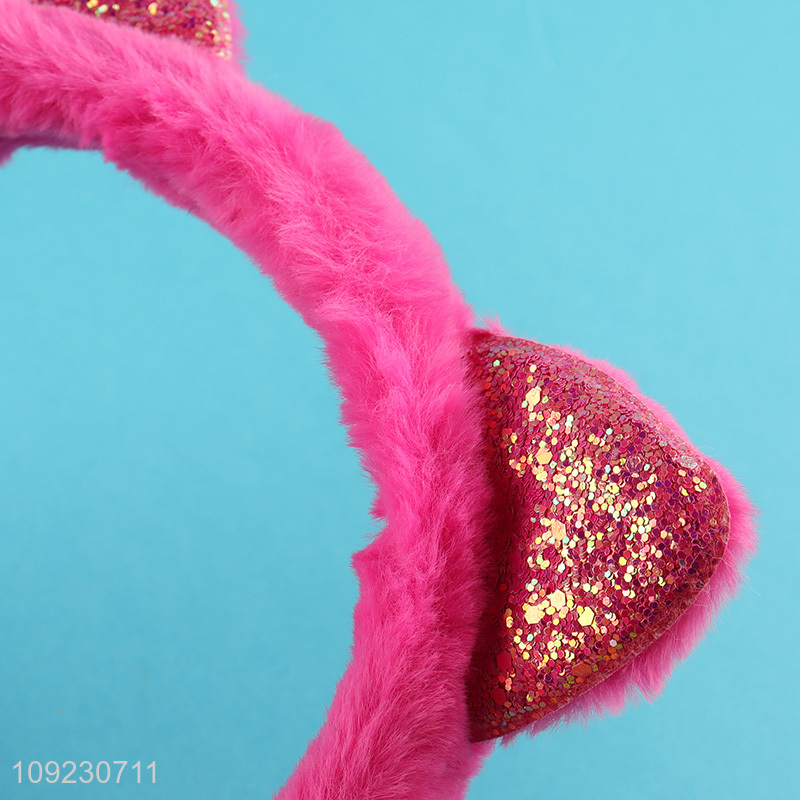 Top quality girls plush polyester earmuffs for winter outdoor