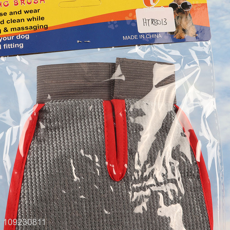 Factory Price Pet Dog Cat Grooming Gloves Gentle Deshedding Brush Gloves