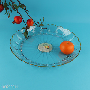 Hot selling tabletop decoration plastic clear fruits plate wholesale
