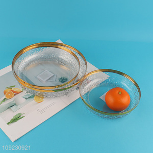Popular products round home restaurant clear plate fruits plate for sale