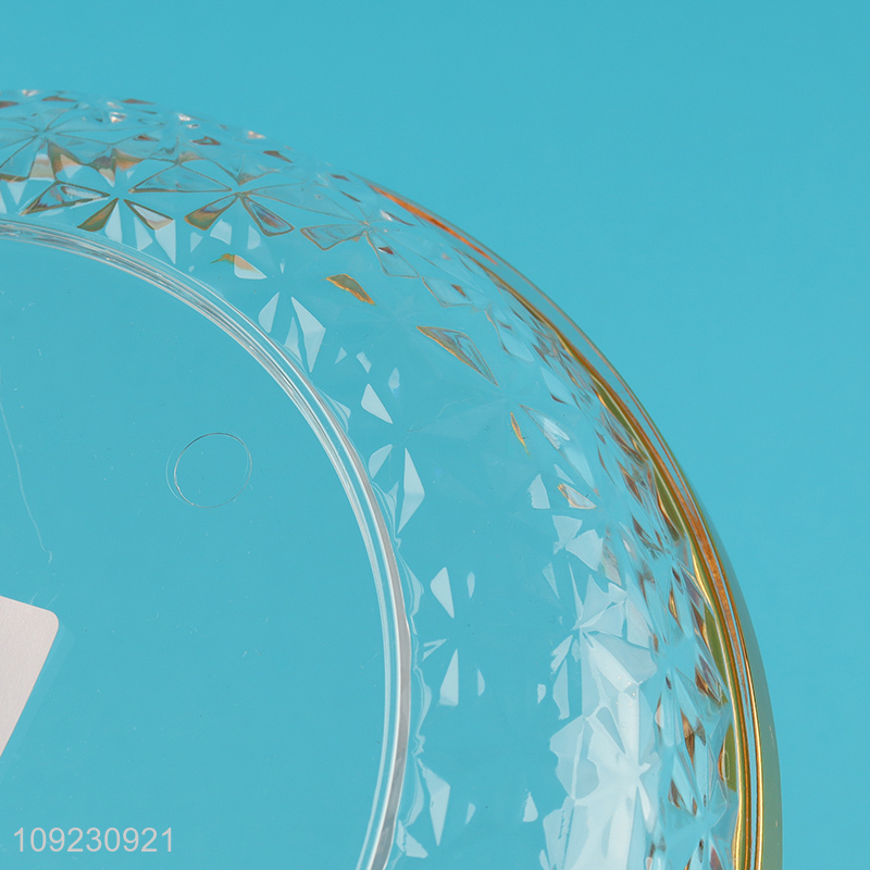 Popular products round home restaurant clear plate fruits plate for sale