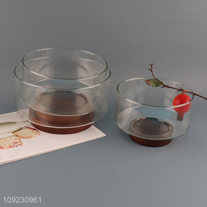 Best selling clear glass home restaurant fruits bowl wholesale
