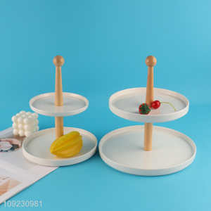 Most popular double layer ceramide fruits plate dessert plate for sale