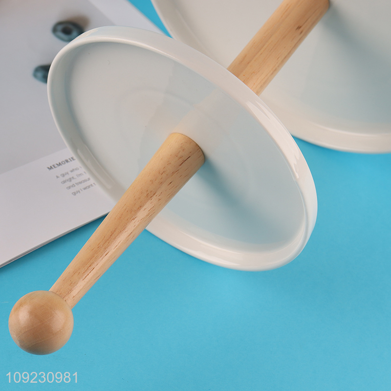 Most popular double layer ceramide fruits plate dessert plate for sale