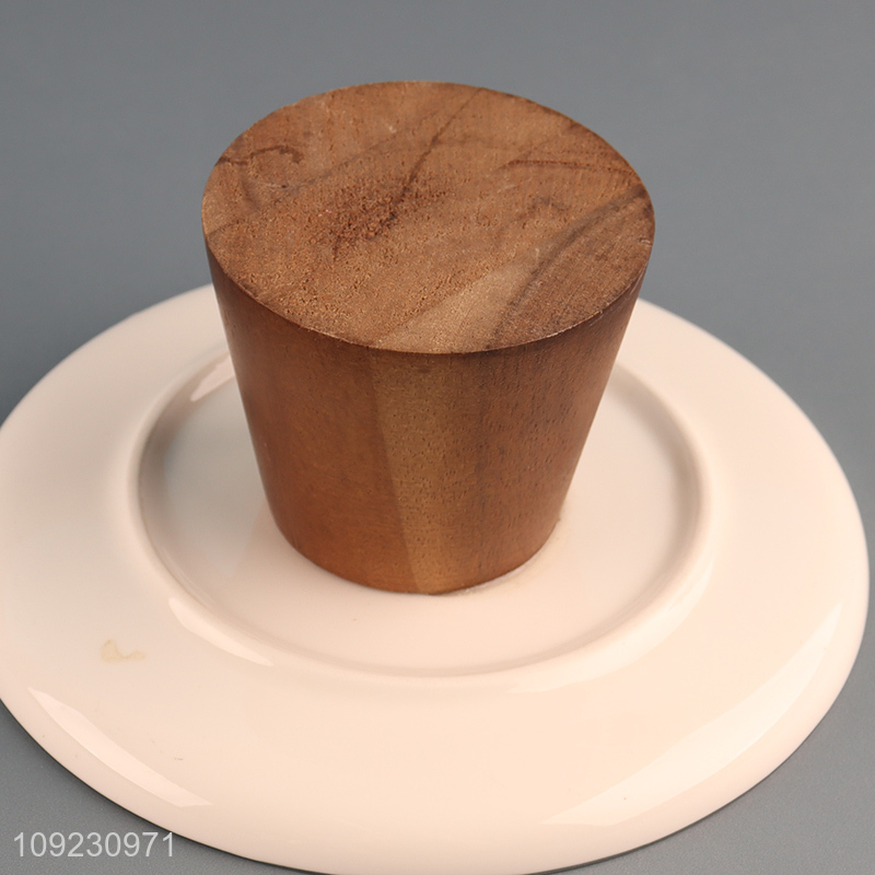 Hot items ceramide fruits plate dessert plate with glass lid