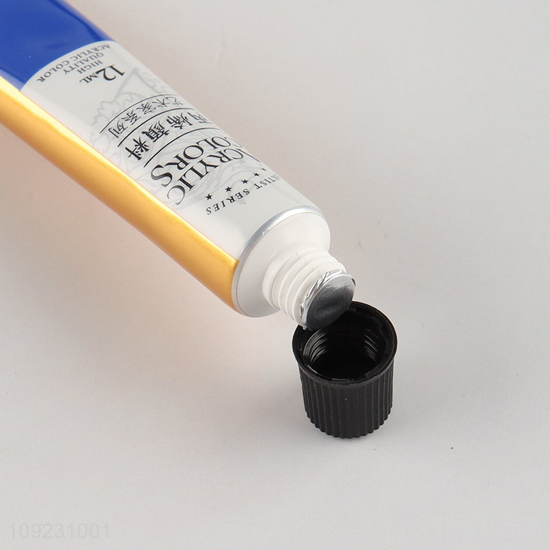 Popular products non-toxic 12colors 12ml acrylic paints for art supplies