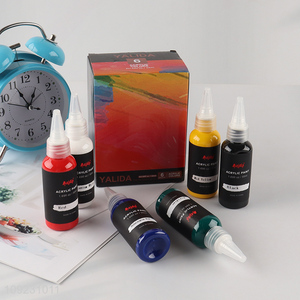Most popular non-toxic 6colors 50ml acrylic paints set for sale