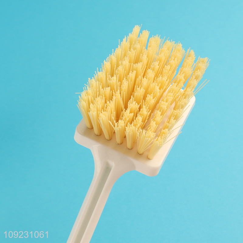 Top selling rectangle pot brush dish brush with long bamboo handle