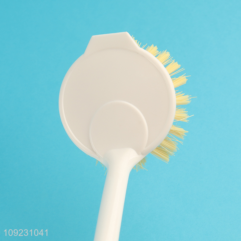 Hot selling home kitchen pot brush dish brush with bamboo handle