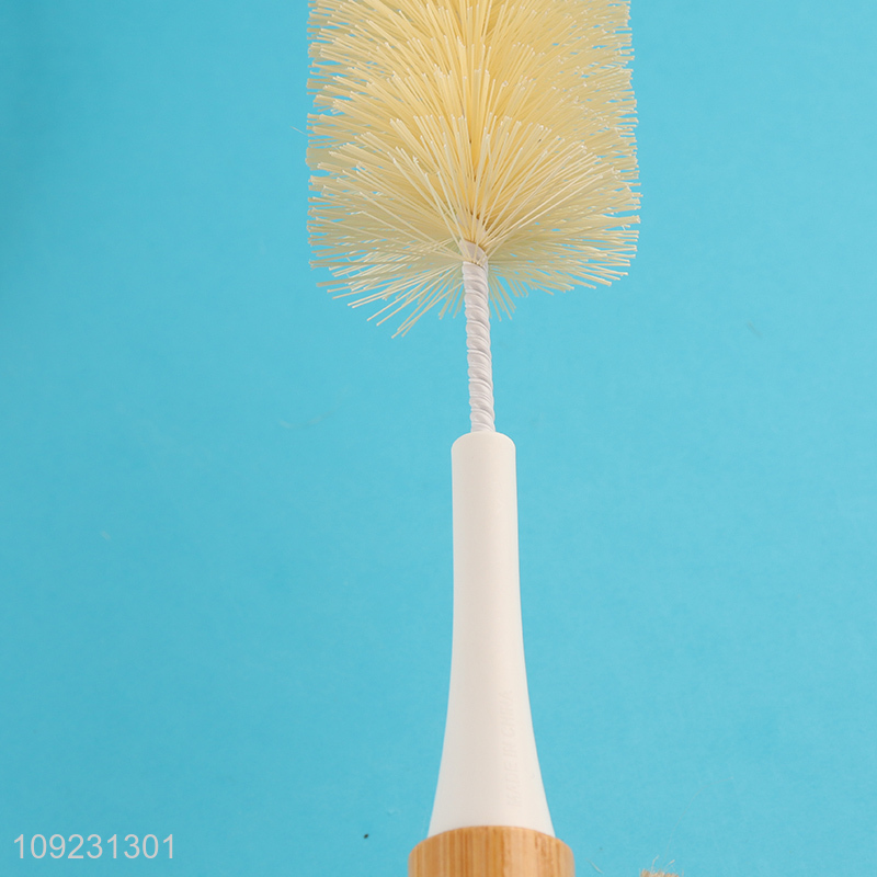 China supplier bamboo handle bottle brush cup brush cleaning brush