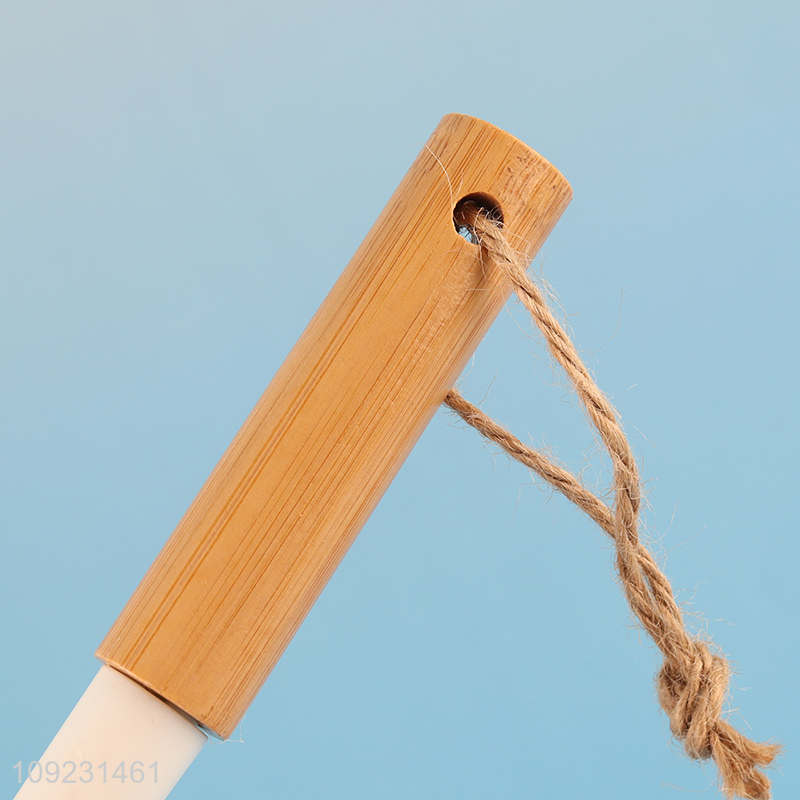 Low price food grade silicone bottle brush cup brush with bamboo handle