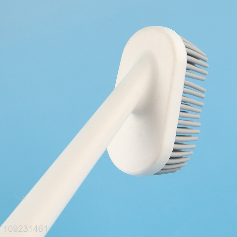 Low price food grade silicone bottle brush cup brush with bamboo handle