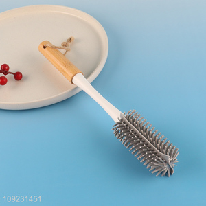 Yiwu market food grade silicone bottle brush cup brush cleaning brush