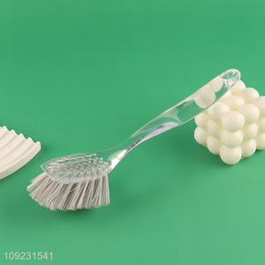 Online wholesale clear handle plastic kitchen pot brush dish brush