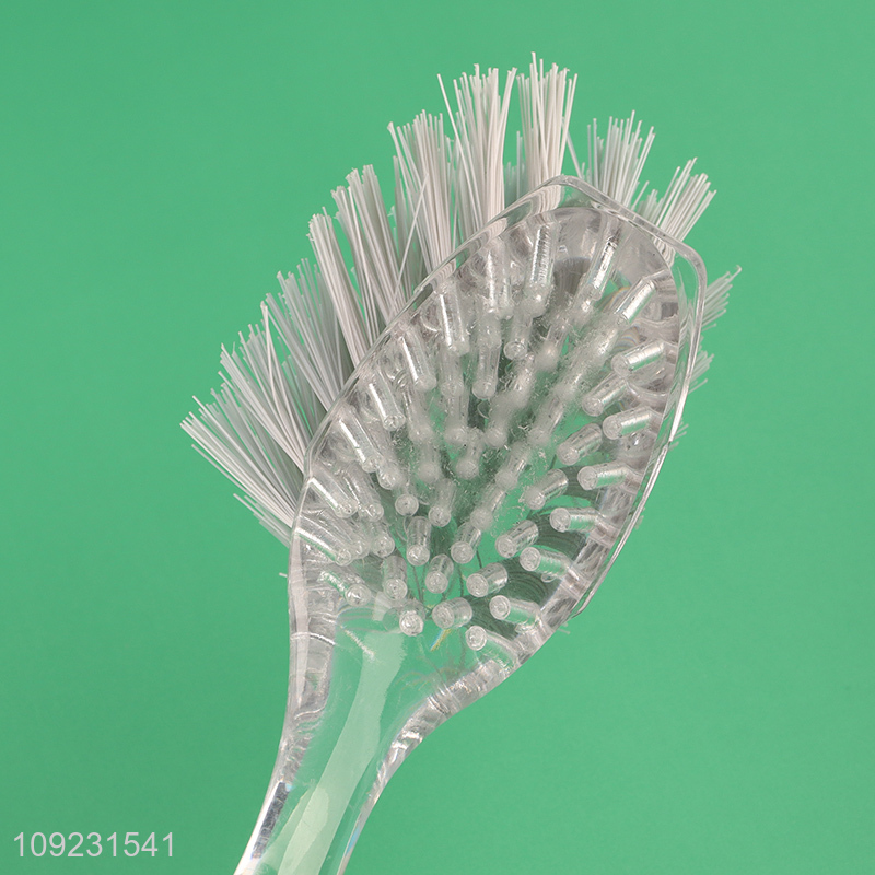Online wholesale clear handle plastic kitchen pot brush dish brush