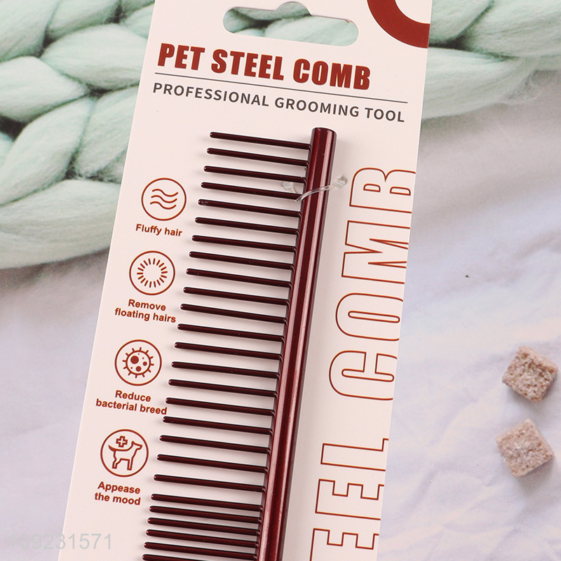 New Product Dog Comb Stainless Steel Dog Cat Grooming Brush