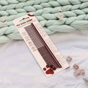 New Product Dog Comb Stainless Steel Dog Cat Grooming Brush