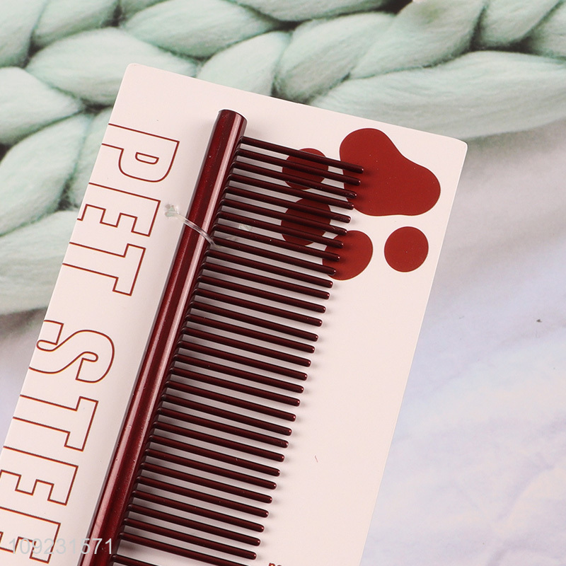 New Product Dog Comb Stainless Steel Dog Cat Grooming Brush