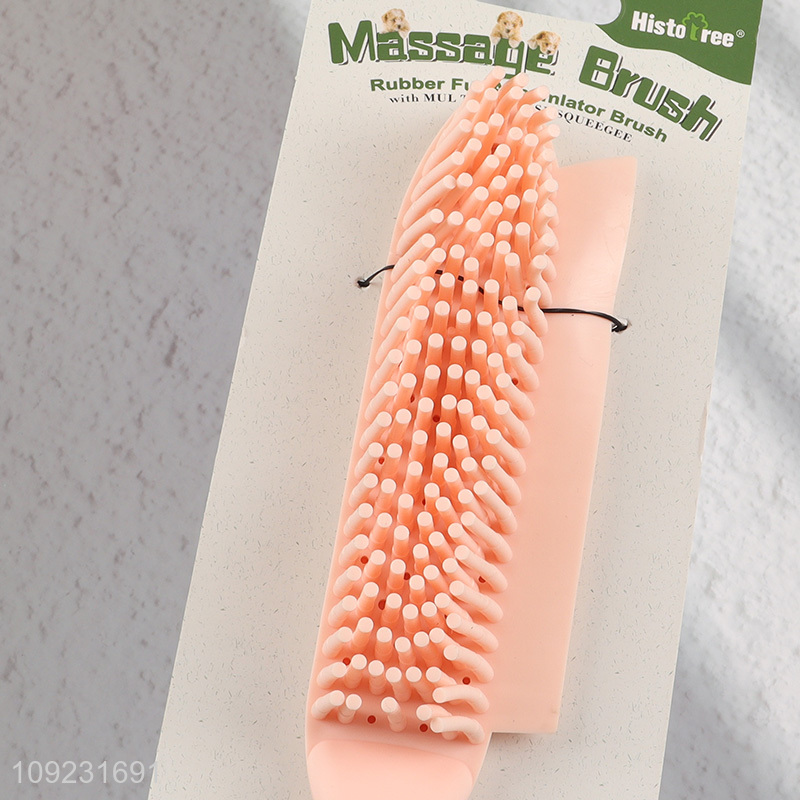 Wholesale Dog Cat Grooming Brush Soft Bristles Dog Cat Bath Brush