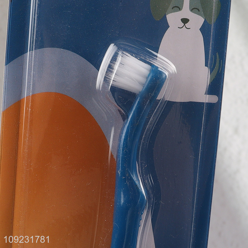 New Product Double Headed Dog Toothbrush for Pet Mouth Cleaning