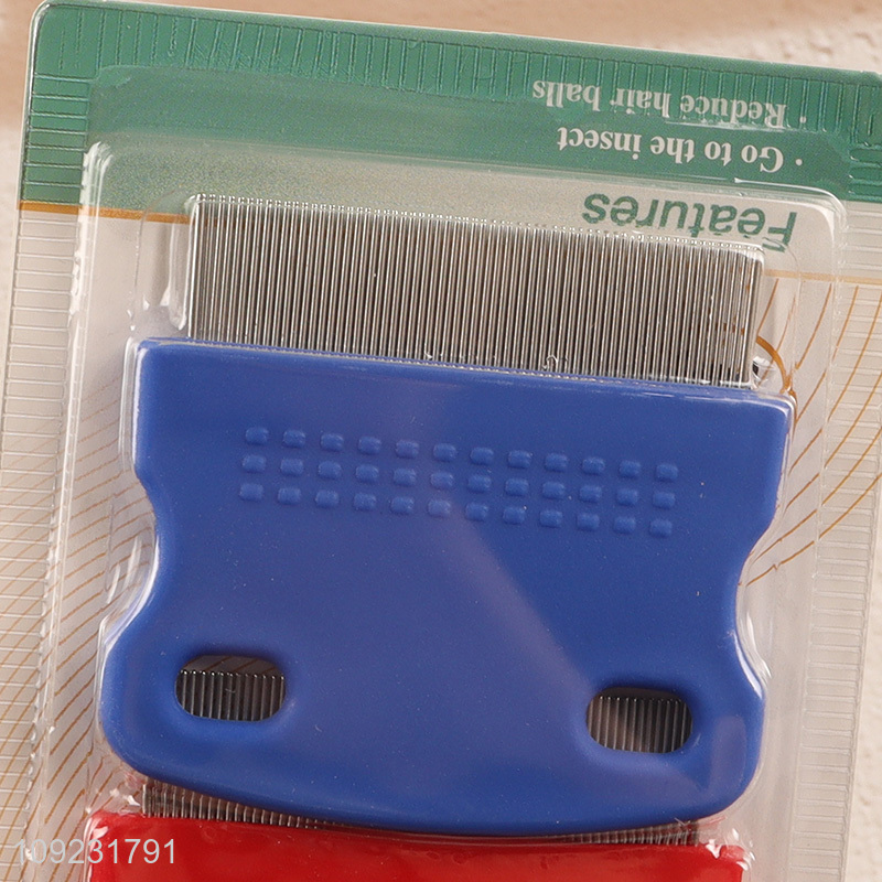 Online Wholesale 4 Pieces Flea Lice Comb Dog Cat Grooming Comb