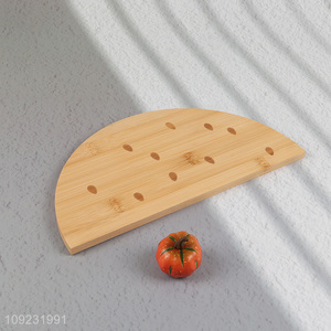 Factory Price Watermelon Shaped Bamboo Cutting Board for Vegetables Fruits