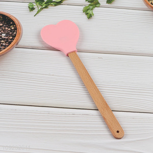 New Product Heart Shaped Silicone Baking Spatula for Mixing Cooking Baking