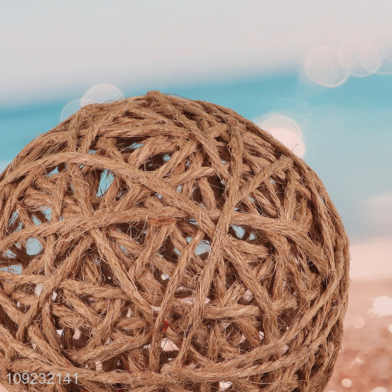 Online Wholesale Jute Rope Ball Handmade Jute Ball for Tabletop Decoration