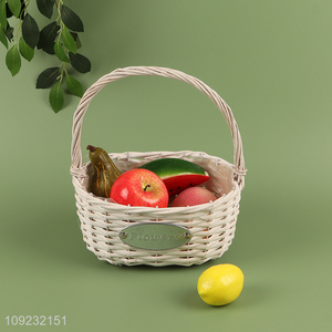 Good Quality Portable Woven Flower Basket for Weddings Photo Props