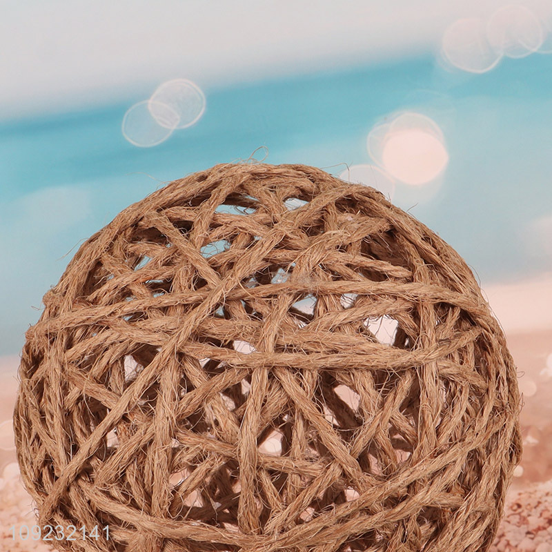 Online Wholesale Jute Rope Ball Handmade Jute Ball for Tabletop Decoration