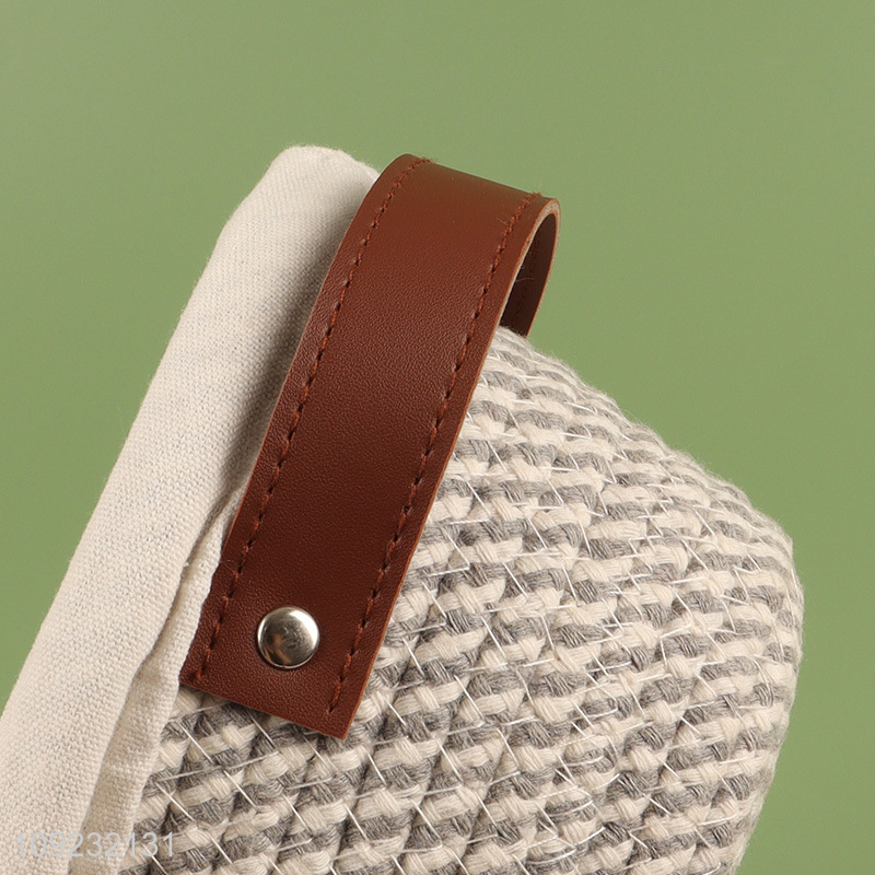 High Quality Woven Cotton Rope Storage Basket Multi-Purpose Storage Basket