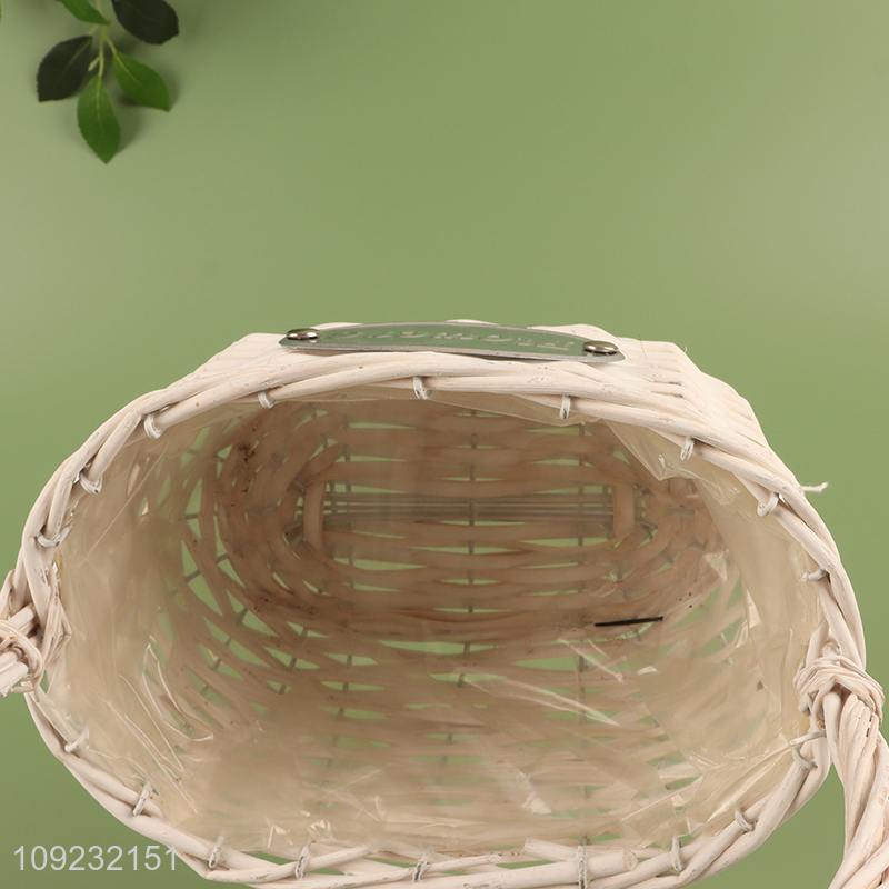 Good Quality Portable Woven Flower Basket for Weddings Photo Props