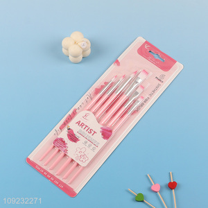 China Imports 6PCS Paint Brush Set for Acrylic Painting Oil Watercolor