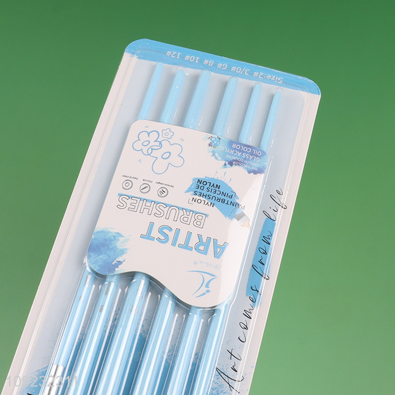 New Arrival 6PCS Paint Brush Set for Acrylic Painting Oil Watercolor