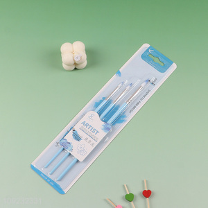 High Quality 3PCS Nylon Bristle Art Paint Brushes for Kids Beginners