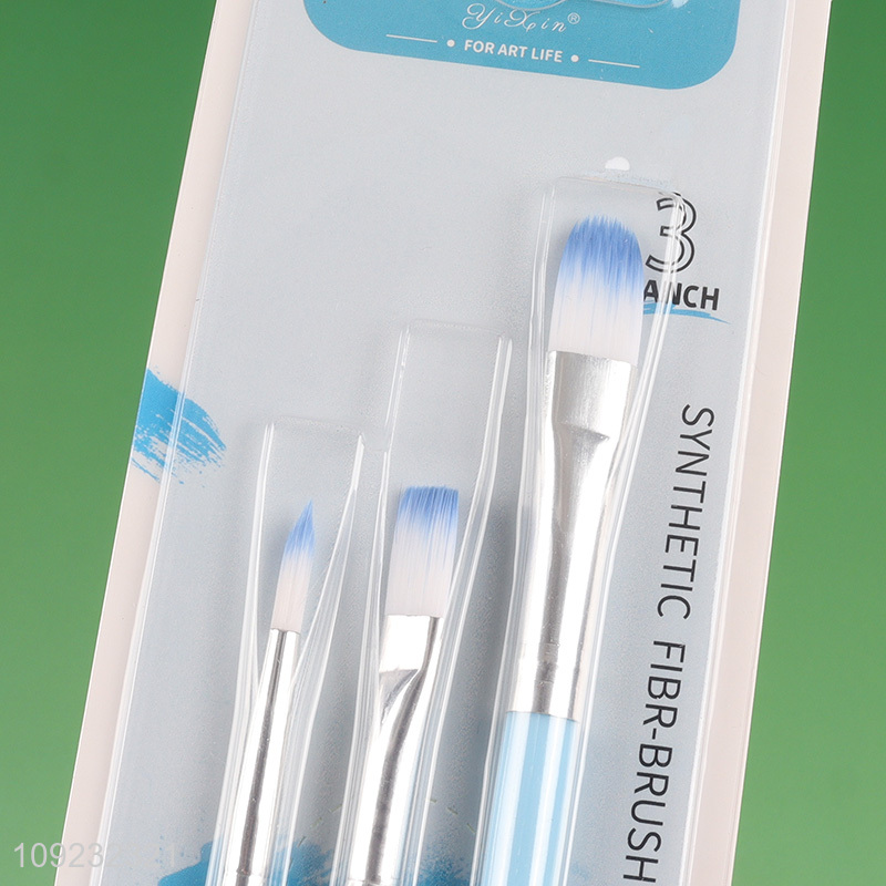 Hot Selling 3PCS Nylon Bristle Paintbrushes Artist Paint Brushes Set