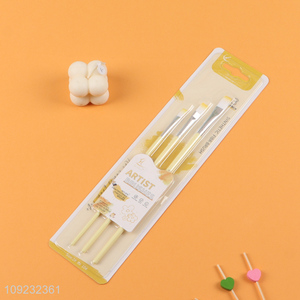 China Imports 3PCS Nylon Bristle Paintbrushes Artist Paint Brushes Set